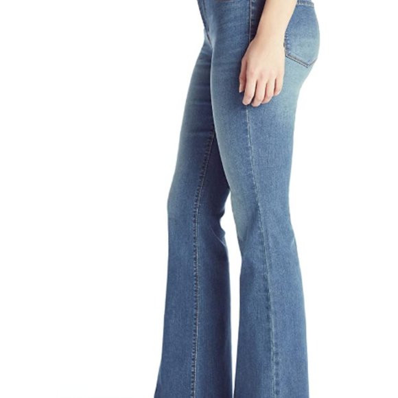 Women's Mid Rise Boot Cut Full Length Jean - Picture 2 of 3